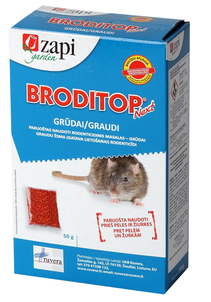 BRODITOP NEXT graudi pelēm un žurkām